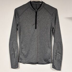 Adidas Energy Running Climalite Gray Quarter-Zip Pullover, XS  EUC